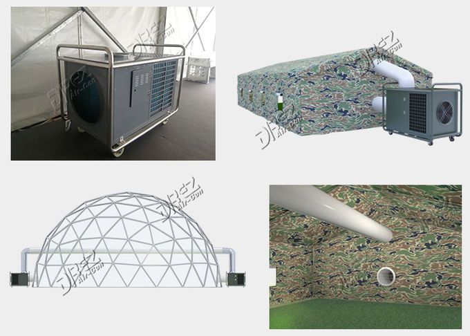 10HP 9 Tonnen-horizontale tragbare Zelt-Klimaanlagen-abkühlende und Heizungsverwendung