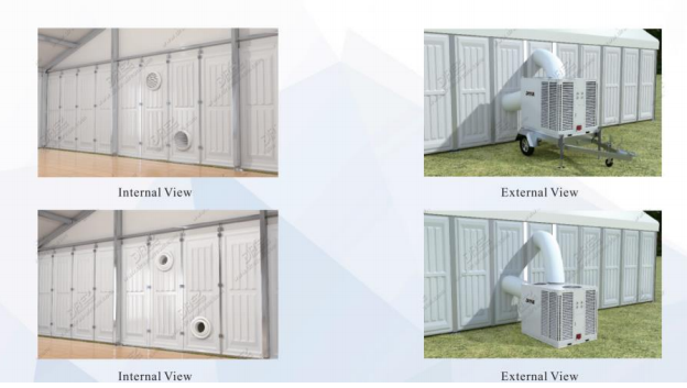 Industrieller neuer verpackter Zelt-Klimaanlagen-voller Metallbau für Ereignis-Abkühlen das im Freien
